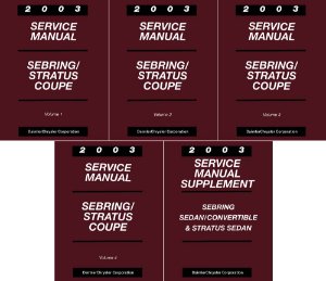 2003 Chrysler Sebring, Stratus Factory Shop Service Manual