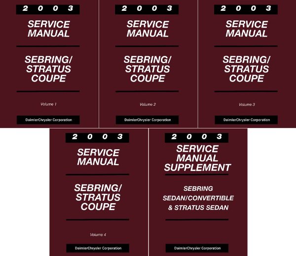2003 Chrysler Sebring, Stratus Factory Shop Service Manual