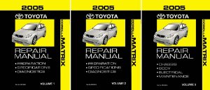 2005 Toyota Corolla Matrix Factory Shop Service Manual