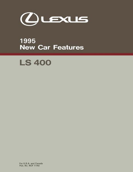 1995 Lexus LS 400 Factory Shop Service Manual