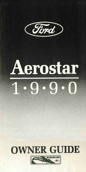 1990 Ford Aerostar Owner's Manual