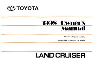 1998 Toyota Land Cruiser Owner's Manual