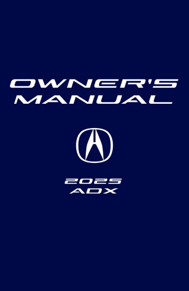 2025 Acura ADX Owner's Manual