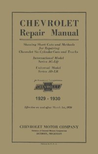 1929 1930 Chevrolet Car Truck Shop Service Repair Manual Book Engine Electrical