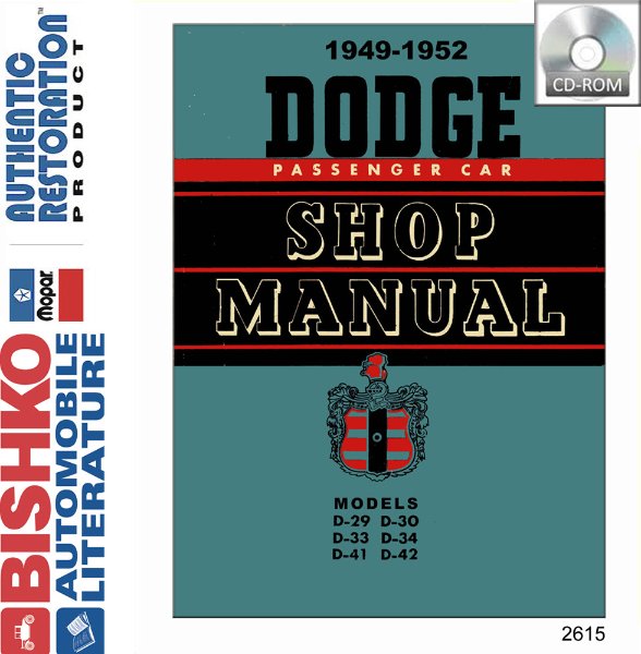 1949–1952 Dodge All Models Factory Shop Service Manual