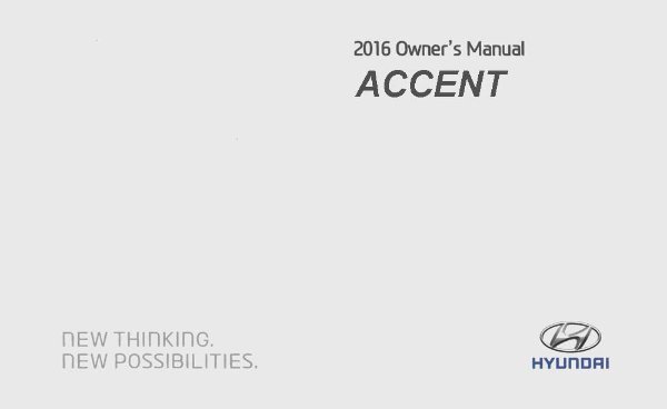 2016 Hyundai Accent Owner's Manual