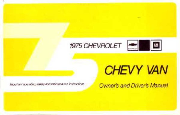 1975 Chevrolet G10, G20, G30 Owner's Manual