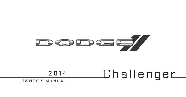 2014 Dodge Challenger Owner's Manual