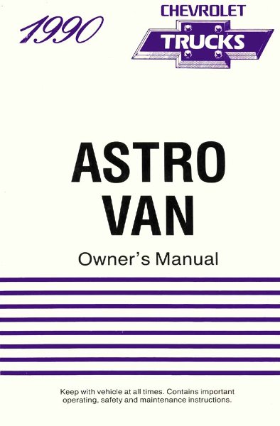 1990 Chevrolet Astro Owner's Manual