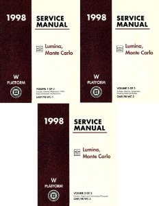 1998 Chevrolet Lumina, Monte Carlo Factory Shop Service Manual