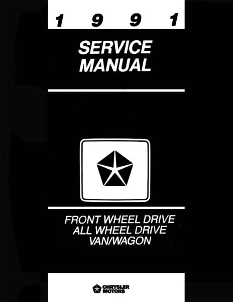 1991 Chrysler Town & Country, Caravan, Voyager Factory Shop Service Manual