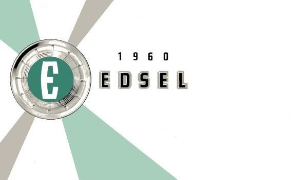 1960 Edsel Ranger, Villager Owner's Manual
