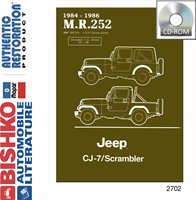 1984-86 JEEP CJ-7 & SCRAMBLER Body, Chassis & Electrical Repair Shop Manual sample image
