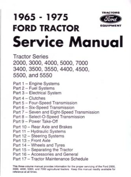 1965-1975 Ford Tractor 2000-7000 Shop Service Repair Book Manual Engine Wiring