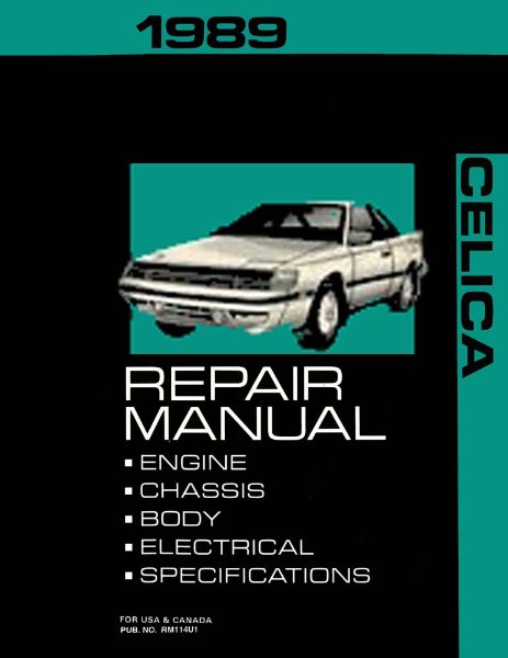 1989 Toyota Celica Shop Service Repair Manual