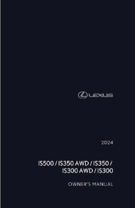 2024 Lexus IS 300, 350, 500 Owner's Manual