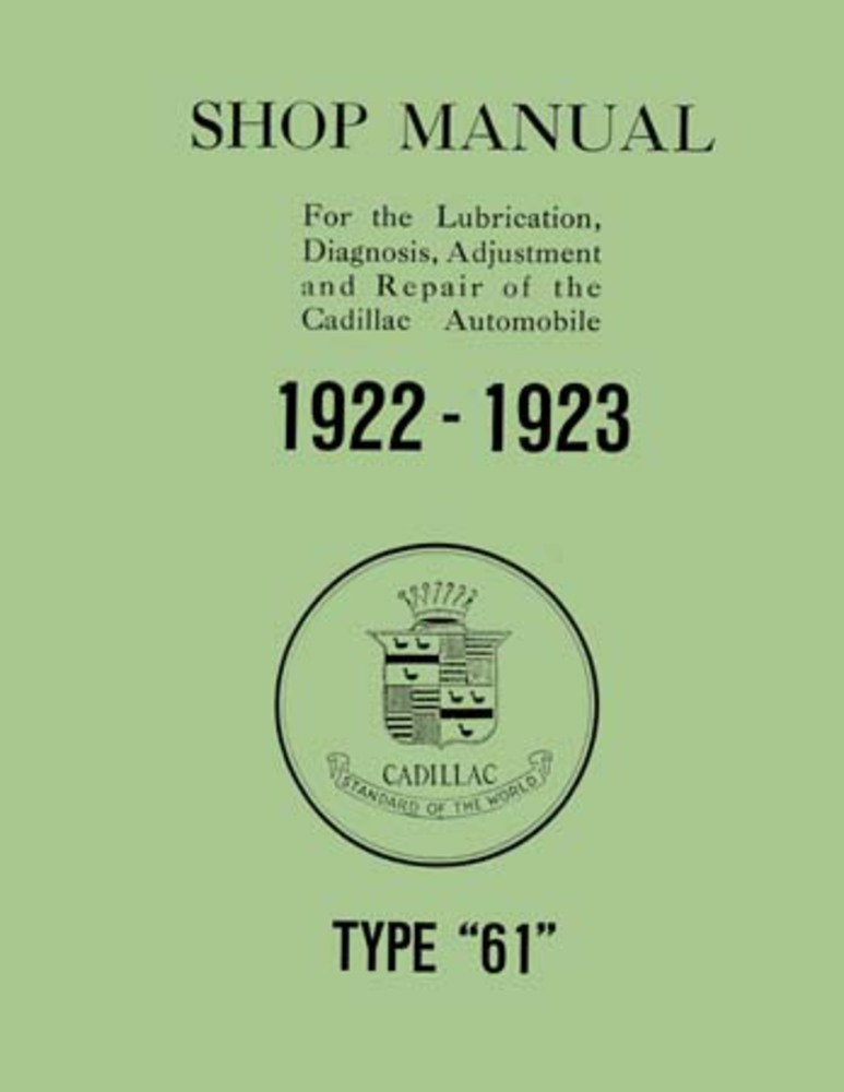 1922 1923 Cadillac Type 61 Shop Service Repair Manual Book Engine Electrical OEM