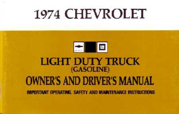 1974 Chevrolet C/K 10, C/K 20, C/K 30 Owner's Manual