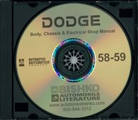 1958-59 DODGE Full Line Body, Chassis & Electrical Service Manual sample image