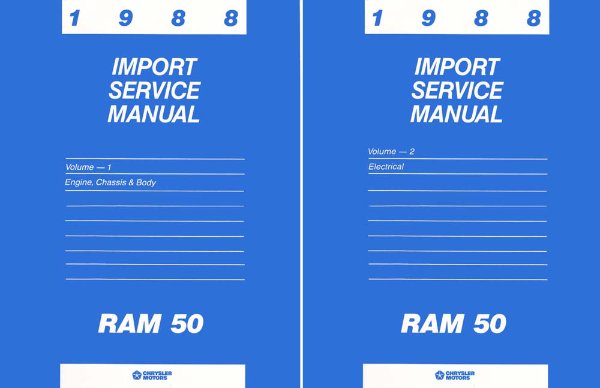 1988 Dodge Ram 50 Truck Factory Shop Service Manual