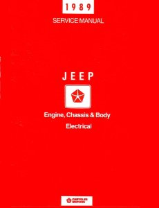 1989 Jeep All Models Factory Shop Service Manual