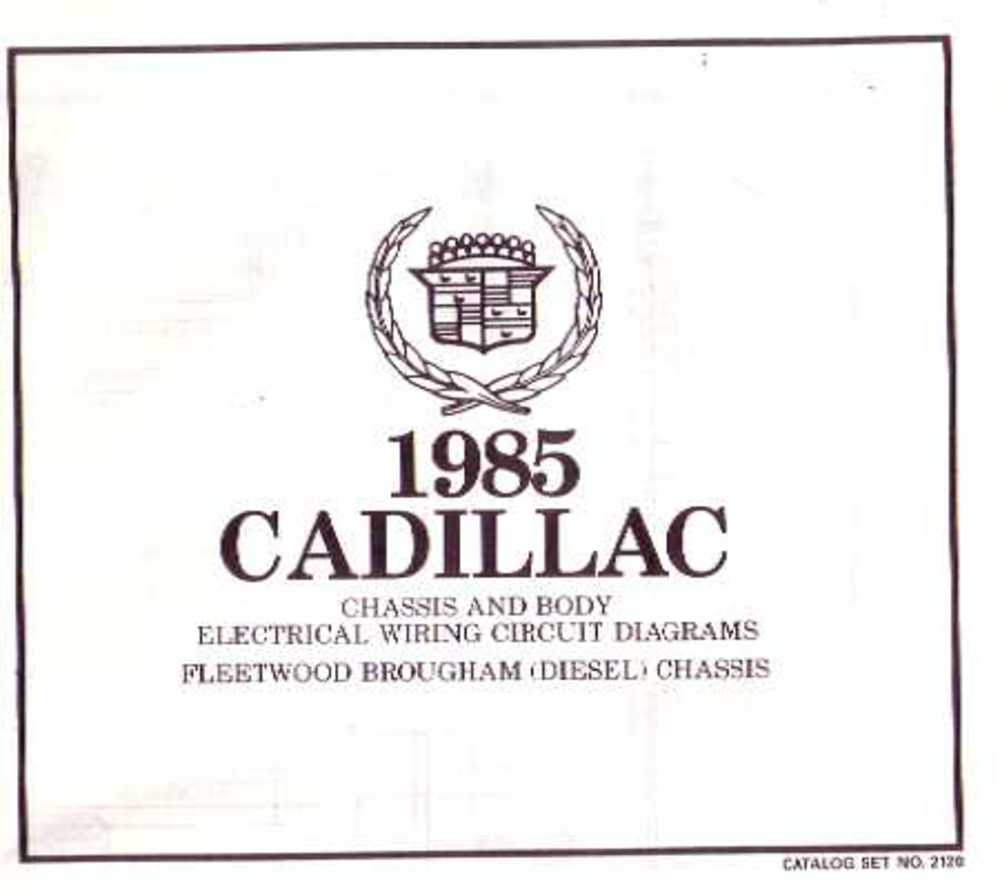 1985 Cadillac Fleetwood, Brougham Wiring Diagrams Manual