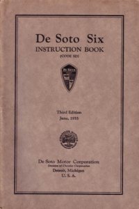 1933 DeSoto Airstream 6 Owner's Manual