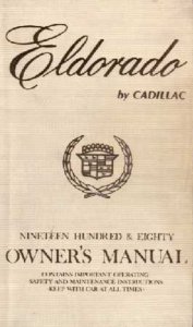 1980 Cadillac Eldorado Owner's Manual