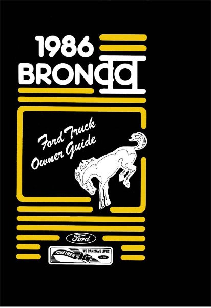 1986 Ford Bronco II Owner's Manual