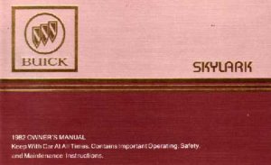 1982 Buick Skylark Owner's Manual