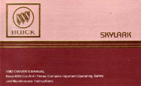 1982 Buick Skylark Owner's Manual