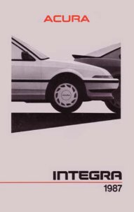 1987 Acura Integra Owner's Manual
