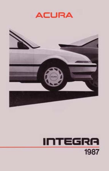 1987 Acura Integra Owner's Manual