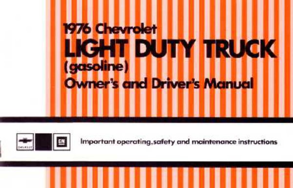 1976 Chevrolet C/K 10, C/K 20, C/K 30 Owner's Manual