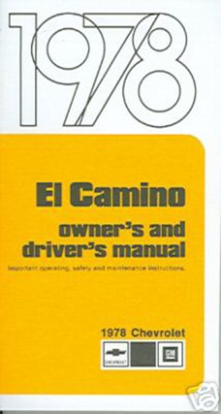 1978 Chevrolet El Camino Owner's Manual