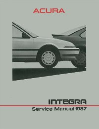 1987 Acura Integra Service Shop Repair Manual