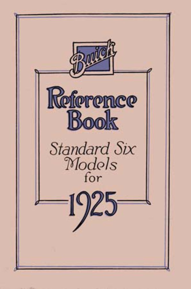 1925 Buick Standard Six 6 Owners Manual User Guide