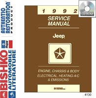 1992 JEEP Body, Chassis & Electrical Service Manual sample image