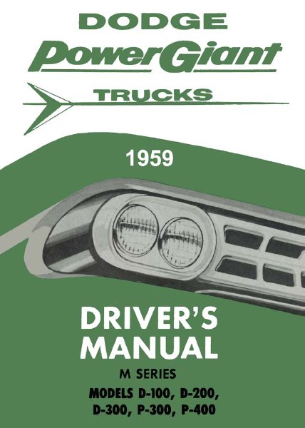 1959 Dodge M Series Owner's Manual