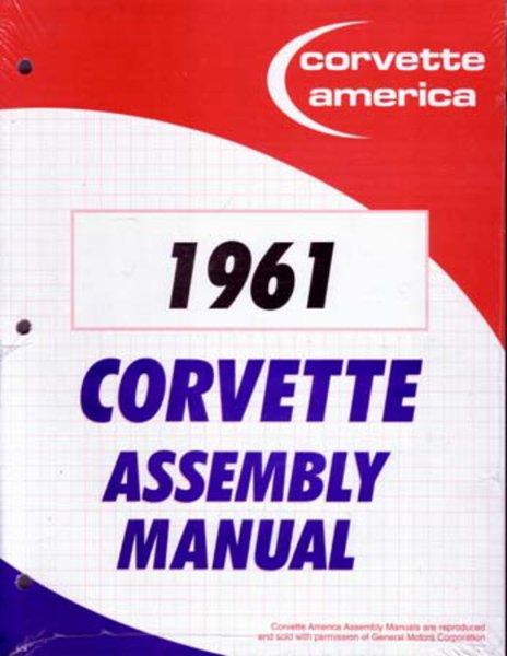 1961 Chevrolet Corvette Assembly Manual Book Rebuild Instructions Illustrations