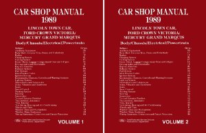 1989 Ford Crown Victoria, Town Car, Grand Marquis Factory Shop Service Manual