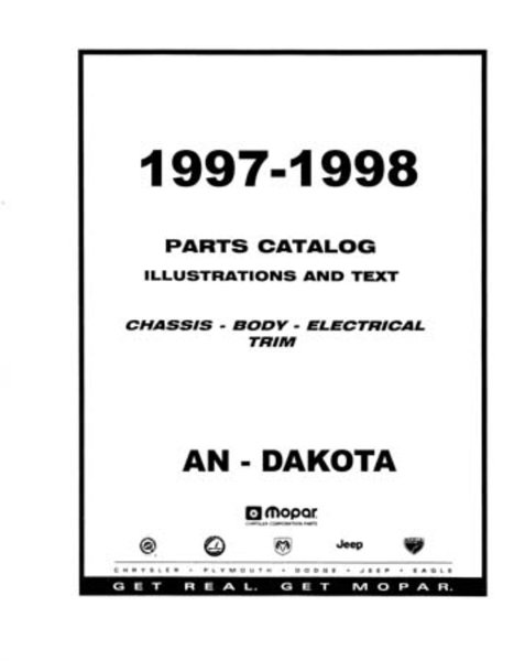 1997–1998 Dodge Truck Dakota Parts Book