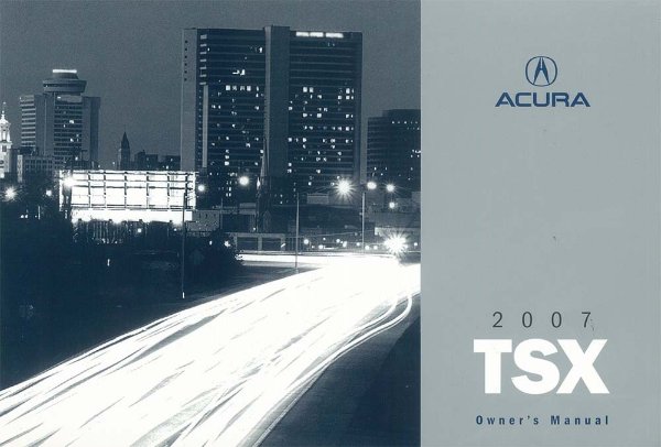 2007 Acura TSX Owner's Manual