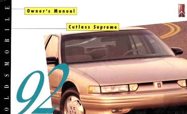 1992 Oldsmobile Cutlass Supreme Owner's Manual