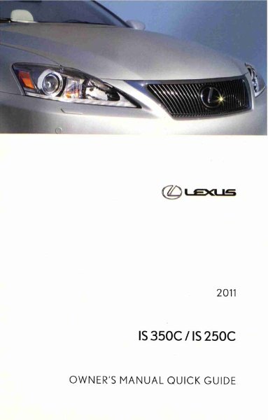 2011 Lexus IS 350C, IS 250C Owner's Manual