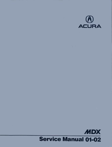 2001–2002 Acura MDX Factory Shop Service Manual