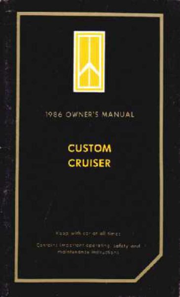 1986 Oldsmobile Custom Cruiser Owner's Manual