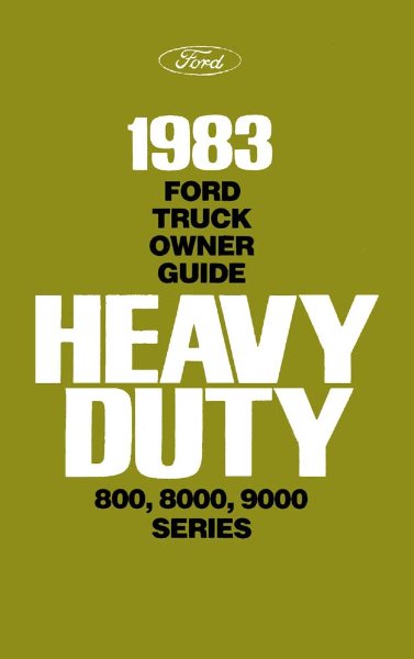 1983 Ford Heavy Duty Truck Owner's Manual