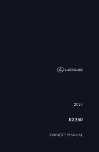 2024 Lexus RX 350 Owner's Manual