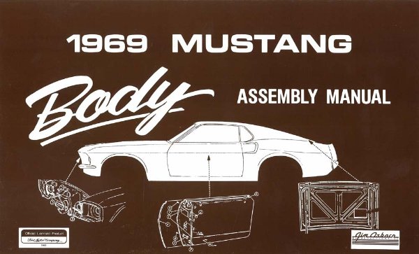 1969 Ford Mustang Body Assembly Manual Book